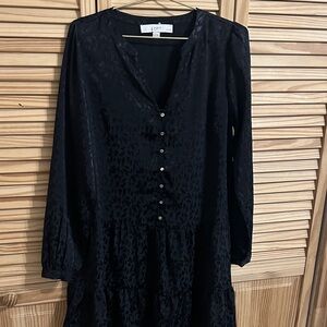 LOFT Elegant Black Long Sleeve Dress